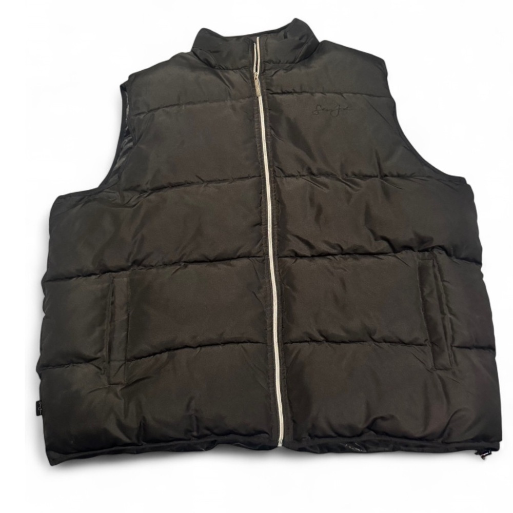 Sean John Black Quilted Vest for Winter